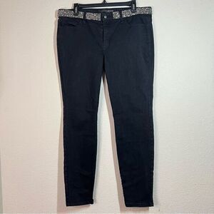 Joe's Jeans Black Embellished Crystals Midi Skinny Jeans Women's‎ Size 31
